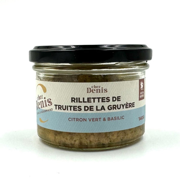 Rillettes de truites de la Gruyère au citron vert et basilic - Chez Denis - enboite.ch