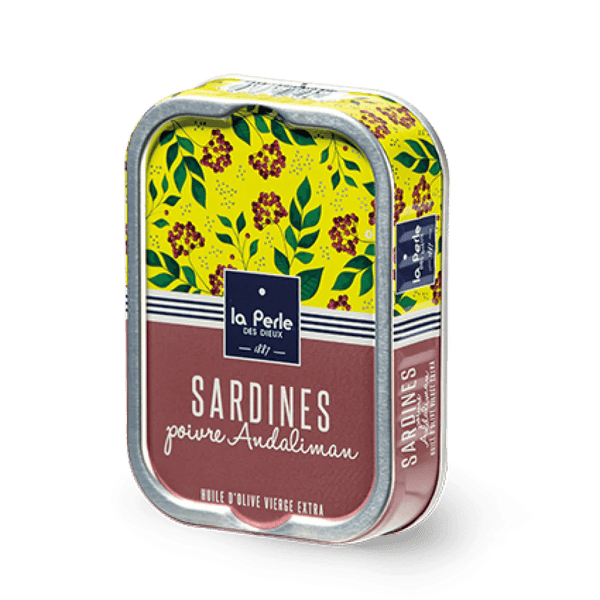 Sardines à l'huile d'olive et poivre Andaliman - La Perle des dieux - enboite.ch